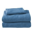 thumbnail image 2 of Royale Linens Blue Solid Print Cotton Sheet Set Twin, Wrinkle Resistant and Durable and Fade Resistant and Breathable, 2 of 8
