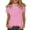 Pink, variant on Summer Short Sleeve T Shirt Womens Trendy Basic Mock Neck Solid Color Pullover Tee Fashion Casual Loose Tops