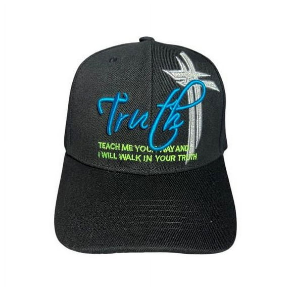Truth Christian Baseball Cap Embroidered - Black Color - Uni-Sex Style  -- FREE USA Shipping--(CCap363B)