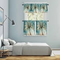 thumbnail image 6 of Abstract Coconut Tree Kitchen Curtains Valances and Tiers Set of 3 Retro Beach Tier Curtains and Valance with Rod Pocket for Small Windows, 27.5"x36", 6 of 9