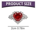 thumbnail image 2 of BNNG 2024 New Ring Heart Ring Set With Diamonds Shining Ring Female Silver Blue Birthstone Ring for Women Beautiful Wedding Gifts for Women for Her Birthday Gifts, 2 of 5