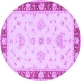thumbnail image 1 of Ahgly Company Indoor Round Oriental Purple Traditional Area Rugs, 5' Round, 1 of 4