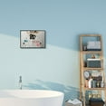thumbnail image 2 of Stupell Industries Bathroom Pug Daily Toilet Briefing Dog Humor Framed Wall Art Design by Ziwei Li, 11" x 14", Black Framed, 2 of 8