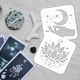 thumbnail image 3 of 12 plantillas de geometría sagrada de 15 x 15 cm con diseño de mandala, flores de loto, árbol de la vida, mano de Hamsa, sol y luna. Plantillas reutilizables., 3 of 7