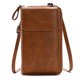 thumbnail image 1 of Bolso para teléfono celular Bolso pequeño para hombro Estuche de billetera con ranuras para tarjetas RFID de viaje de cuero, 1 of 5