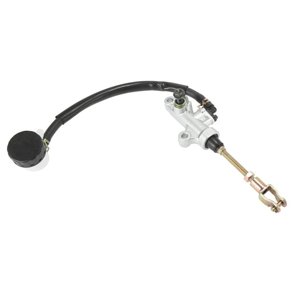 Rear Brake Master Cylinder Pump with Reservoir for Yamaha Warrior 350 Silver Tone