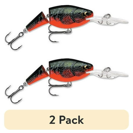 (2 pack) Rapala Jointed Shad Rap 04 Fishing Lure 1.5 3/16oz Red Crawdad