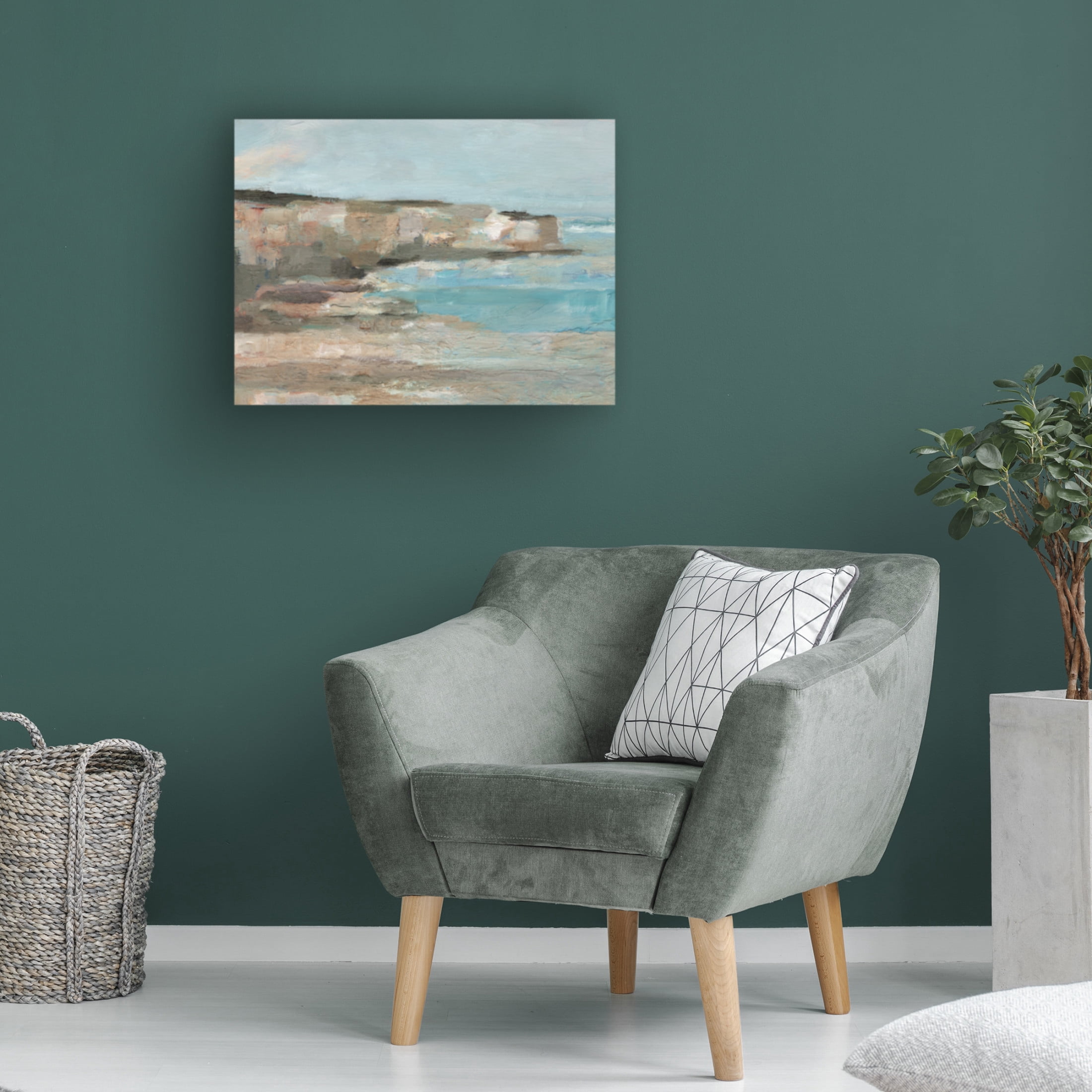 Trademark Fine Art Ethan Harper Neutral Coastal Cliffs I Canvas Wall Art
