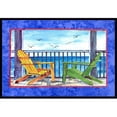 thumbnail image 1 of Carolines Treasures 8767JMAT 24 x 36 Po Chaises Adirondack Bleu Tapis d'Intérieur Ou d'Extérieur, 1 of 4