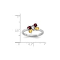 thumbnail image 3 of Sterling Silver Butterfly Garnet and Citrine Ring 3/4 Carat (Ctw), 3 of 6