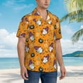 thumbnail image 5 of Daiia Halloween Witches Gnome Hawaiian Shirt for Men Gentle Cotton Regular Short Sleeve Casual-Medium, 5 of 9