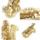thumbnail image 4 of Saxofón alto Eb Saxofón lacado dorado con estuche y kit de cuidado Saxofón principiante, 4 of 8