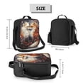 thumbnail image 2 of Honeii Romantic Flower Fox Couple Print Insulated Lunch Bag, Reusable Lunch Box for Adult, Leakproof Cooler Bag for Work Office Travel Picnic, 2 of 7