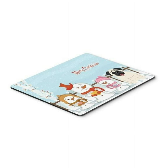 Carolines Treasures  Merry Christmas Carolers Pug Cream Mouse Pad - Hot Pad or Trivet