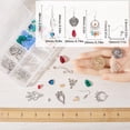 thumbnail image 3 of DIY Chinese Style Alloy Chandelier Earring Making Kit Natural & Synthetic Mixed Gemstone Teardrop Drop Earrings Mixed Color 22x18.5x1mm Hole: 2.5mm, 3 of 7
