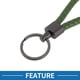 thumbnail image 3 of Llavero para Automóvil Unique Bargains Llavero Universal con Anillo para Llaves de Control Remoto para el Hogar de Cuero Aleación de Zinc Verde Militar 2 Pcs, 3 of 6