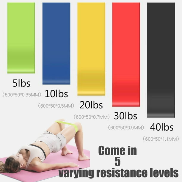 Odoland Exercise Resistance Loop Bands Set of 4 Light Medium Heavy X