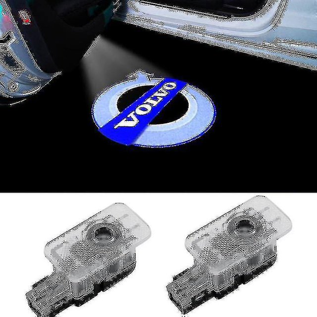 2pcs Welcome Lights For Volvo S90 S80l S60l Xc60 Led Laser Projector Light Logo Door Light Floor Lamp A Style