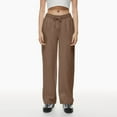 thumbnail image 2 of Susanny Sweat Pants for Women Straight Leg Petite Fleece Lined High Waisted Joggers Pants Baggy Clearance with Pockets Drawstring Plus Size Sweat Pants for Curvy Women Brown 2XL, 2 of 9