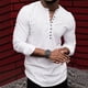 thumbnail image 3 of Blusa informal de lino y algodón para hombre, camisa holgada de manga larga, ideal para primavera y otoño, novedad de 2023, 3 of 4