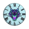 thumbnail image 1 of Waterproof Spare Wheel Cover, Clock Colorful Tiger Pattern Adjustable Wheel Cover For Jeep Trailer RV SUV Car, 14 inch, 1 of 8