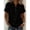 Black, variant on Blouse for Women Breathable Button Down V-Neck Short Sleeve T-Shirts Casual Summer Tops