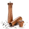thumbnail image 3 of Wooden Salt and Pepper Grinder Set - Premium Wood Grinders with Adjustable Ceramic Grinding Mechanism - 8 inch Refillab, 3 of 5