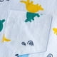 thumbnail image 2 of Gibobby Playera De Algodón Camisa de manga corta con botones para niños pequeños y grandes Patrón de dinosaurio de dibujos animados con bolsillos para niños de 2 a 8 años(Aqua, 4-5 Años), 2 of 5