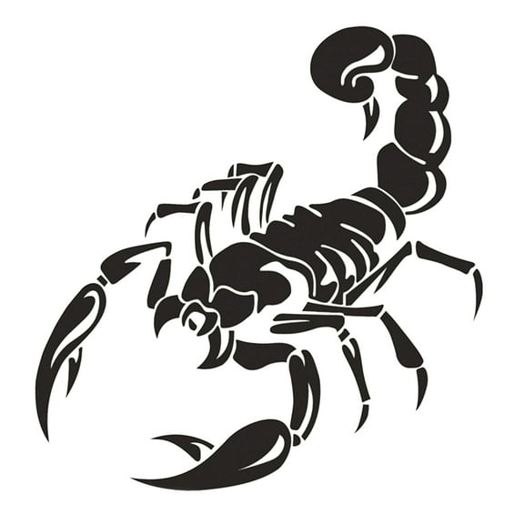 BIBABLYKE 3D Scorpion Car Sticker Decal Universal for Car Self-adhesive Auto Styling Decoration Badge Hood Decal Black/White