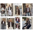 thumbnail image 5 of PRETTYGARDEN Women's Faux Leather Oversized Motorcycle Jackets Fall Zip Up Jacket, Collared Neck, Button Cuff, Relaxed Fit, Long Sleeve, Casual Outerwear, Winter Coats, Fashion Clothing, 5 of 8