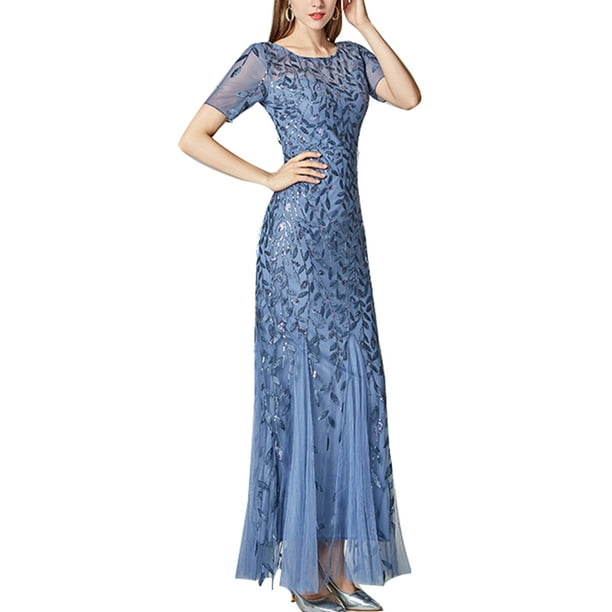 Navy lace hotsell fishtail maxi dress