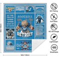 thumbnail image 4 of Detroit Football Fans Plush Throw Sherpa Throw Blanket, Football Style Travel Blanket，Gifts for Men Women Boys Kids Fans Football Lovers 50" X 60", 4 of 4