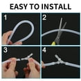 thumbnail image 7 of Vacuum Tubing Connector 5/16" Straight Through Plastic Hose Fitting Car Plastic Clear 1pcs, 7 of 7