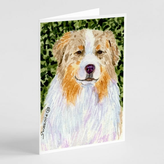 Australian Shepherd Greeting Cards and Envelopes Pack of 8