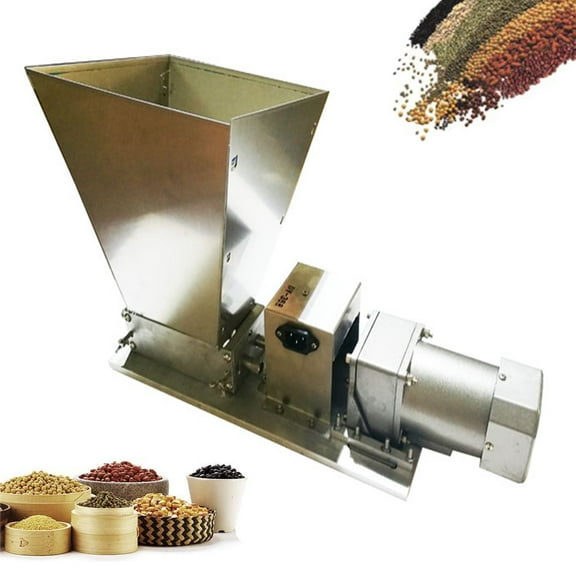 TECHTONGDA Manual Electric Stainless Steel Grinder 2 Rollers Home Brew Grain Mill Malt Crusher With Hopper