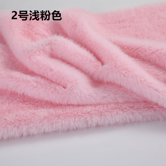 ERDOUY 19.69x19.69 Inch Short Pile Faux Fur Fabric, Soft Smooth Plush Material for Sewing, Crafts, Hobby Projects & DIY Craft Strips,Light Pink