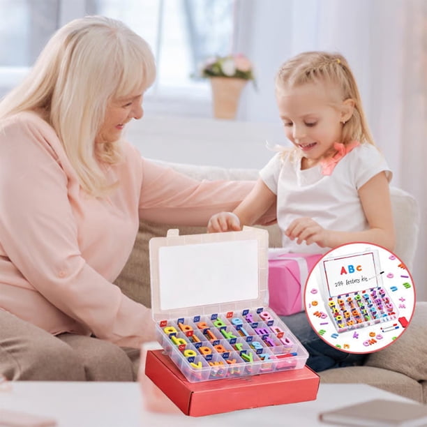 Magnetic Letters Kit | 104 PCS Uppercase & Lowercase Alphabet | EVA Soft Washable Magnets | Double-Sided Spelling & Handwriting Board | Storage Box | Bright Colors for Home & Classroom Learning