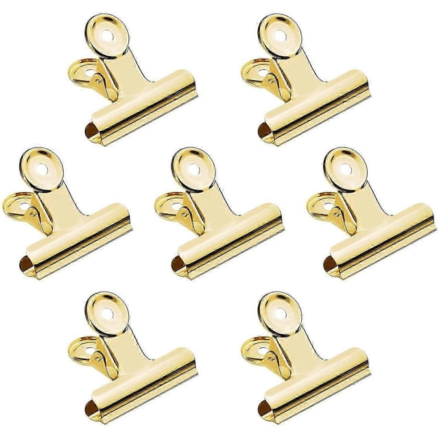 20 Pack 2 Inch Polished Steel Clips, Metal Bulldog Binder Clips, Large Hinge Paper Clips Clamps for Food Bags, Pictures Photos, Art Crafts, Home Offic