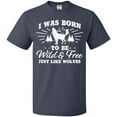 thumbnail image 3 of Inktastic I was Born to be Wild and Free with Wolf and Mountains T-Shirt, 3 of 5