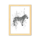 thumbnail image 1 of Mexican cebra blanco y negro simple Cuadro de madera decorativa marco de casa A4, 1 of 3