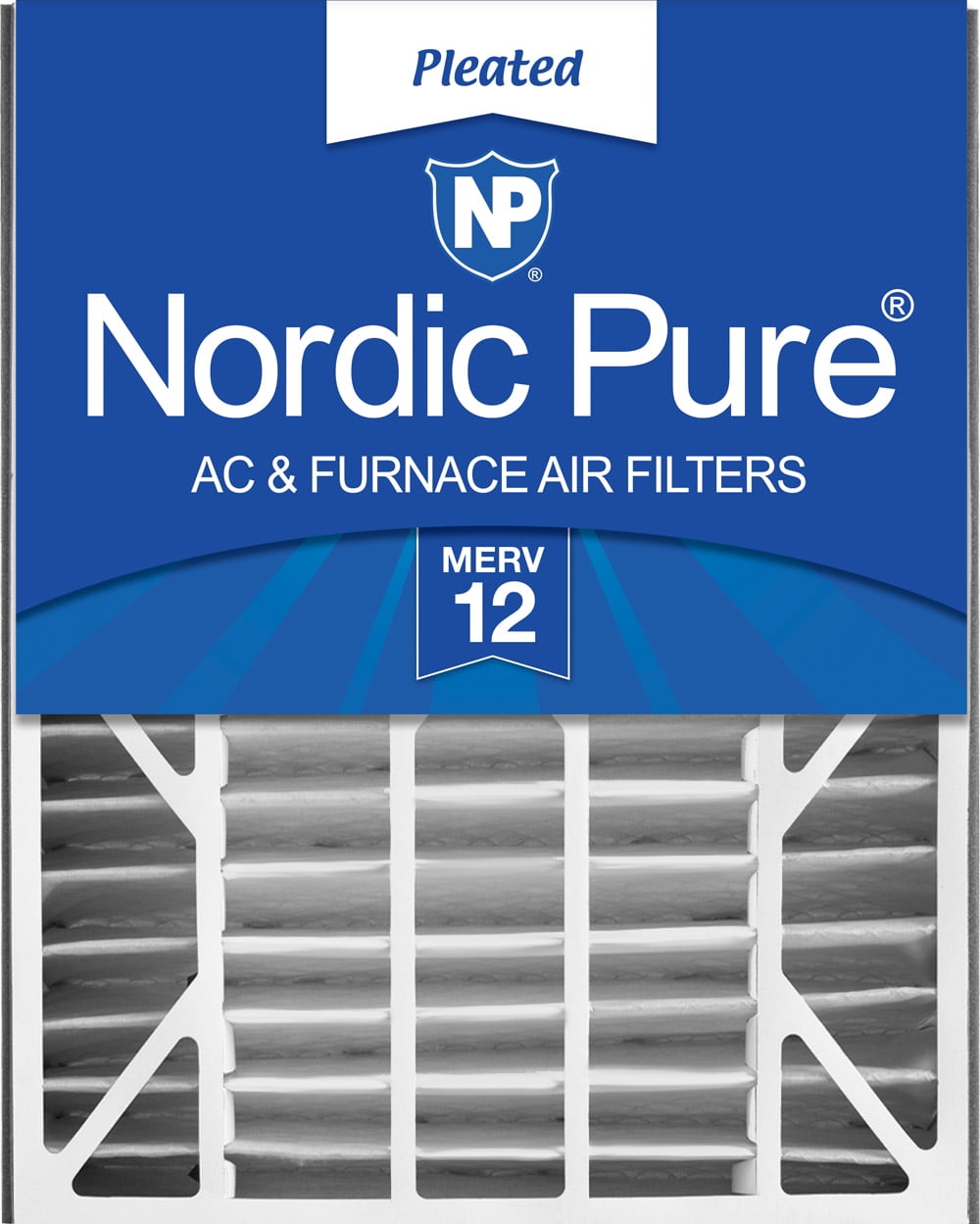 Nordic Pure 20x25x5 MERV 13 Plus Carbon Trion Air Bear Replacement AC Furnace Air Filter Box of 2 4-7/8 Actual Depth