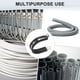 thumbnail image 5 of Uxcell 6 Paquete de Abrazaderas de Cable 42 mm Acero Inoxidable 304 Goma Forma R para Tubo, 5 of 7