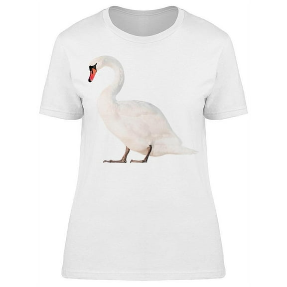 Cute White Swan Profile T-Shirt Women -Image by Shutterstock, Female Small