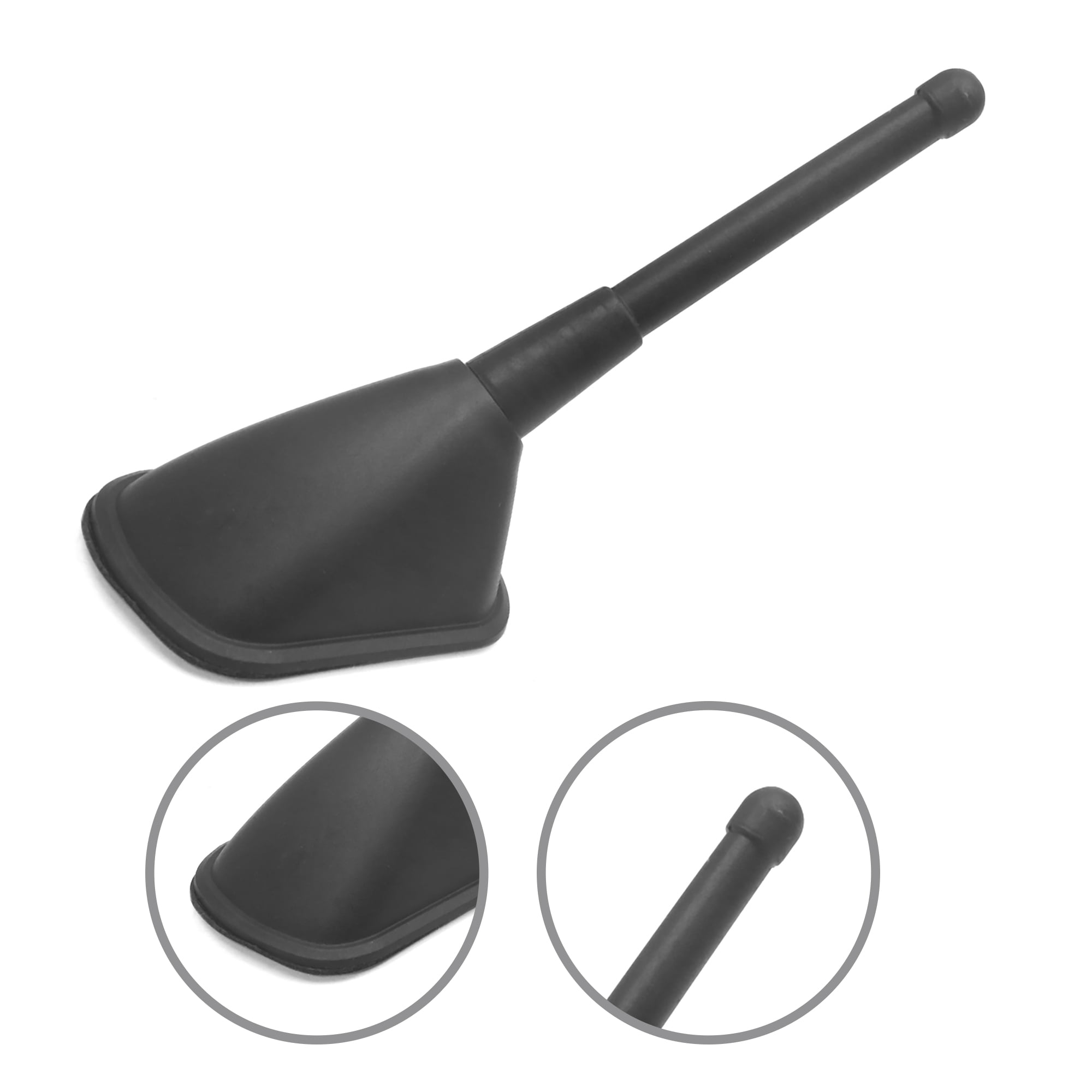 Unique Bargains Black Adhesive Base Car Auto Exterior Decorative Antenna Aerial 3.7"