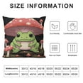 thumbnail image 5 of GOSMITH  Cartoon Mushroom Frog Outdoor Throw Pillow Covers Set of  Soft Cute Frog Cushion Covers for for Couch Sofa Natural Wild Fungus Decor Pillowcases Pink Mushroom Outdoor Pillows Covers, 5 of 5