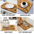 thumbnail image 4 of Efficient Anti-Slip Silicone Coffee Bar Mat - 19.5x12in, Super Absorbent Coffeeh Drying & Draining Pad - Ideal for Countertops, Coffee Machines, 4 of 7