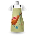 thumbnail image 3 of Spanish Apron, Dry-Cured Spanish Ham Traditional European Restaurant Dinner Themed Graphic Print, Unisex Kitchen Bib with Adjustable Neck for Cooking Gardening, Adult Size, Multicolor, by Ambesonne, 3 of 4