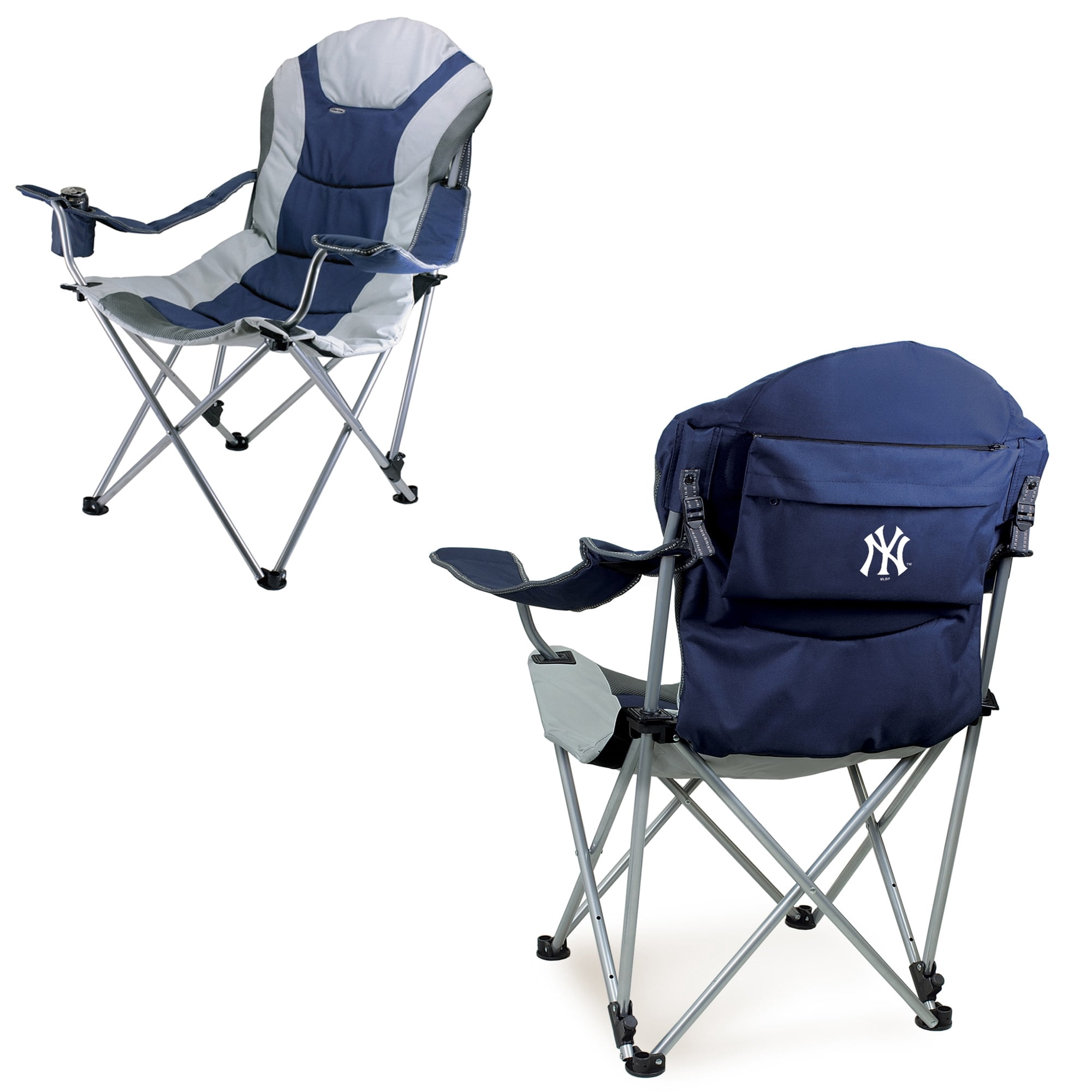 New York Yankees Reclining Camp Chair - Navy - Walmart.com - Walmart.com