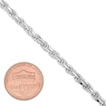 thumbnail image 3 of Women's 3.5mm .925 Sterling Silver Diamond-Cut Twisted Rope Choker Chain Necklace, 18 inches, 3 of 7