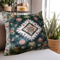 thumbnail image 4 of Boho Throw Pillow Covers 18x18 inch Set of 2 Green Monaco Rug Persian Carpet Pattern Decorative Pillow Covers Soft Couch Pillows Case Bohemian Floral Living Room Decor, 4 of 6